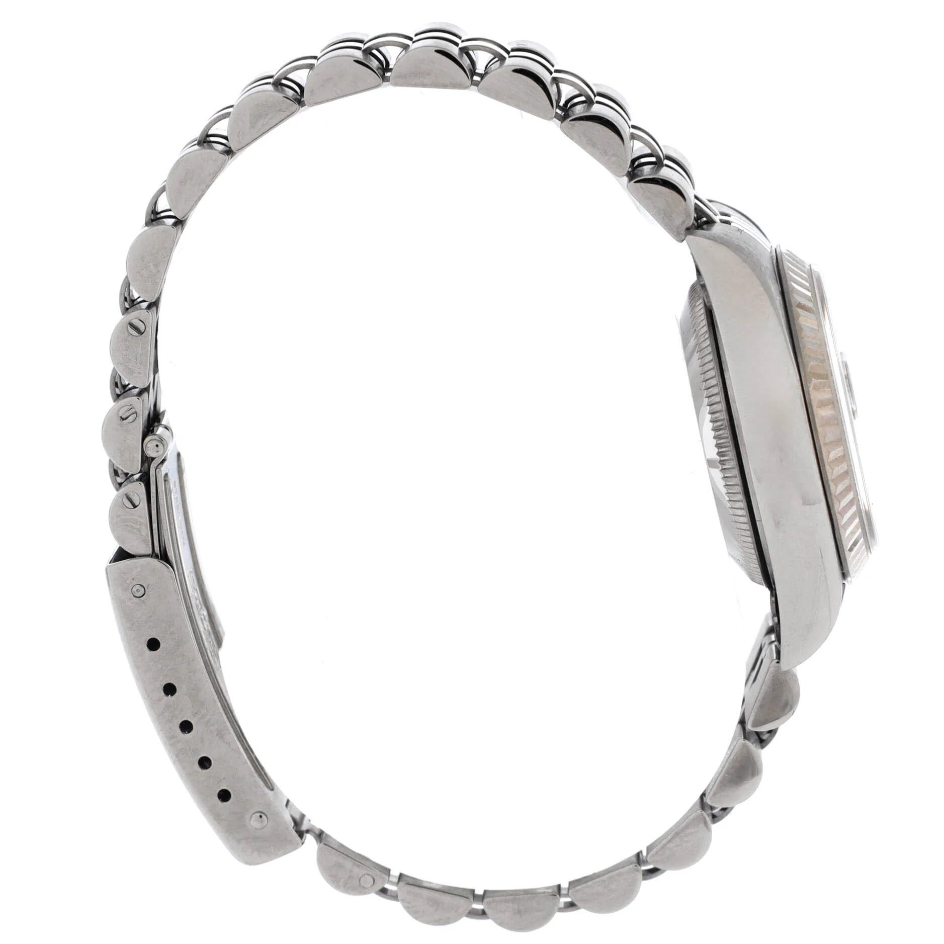 Oyster Perpetual Datejust Automatic Watch Stainless Steel and White Gold with Diamond Markers 26 - Image 3