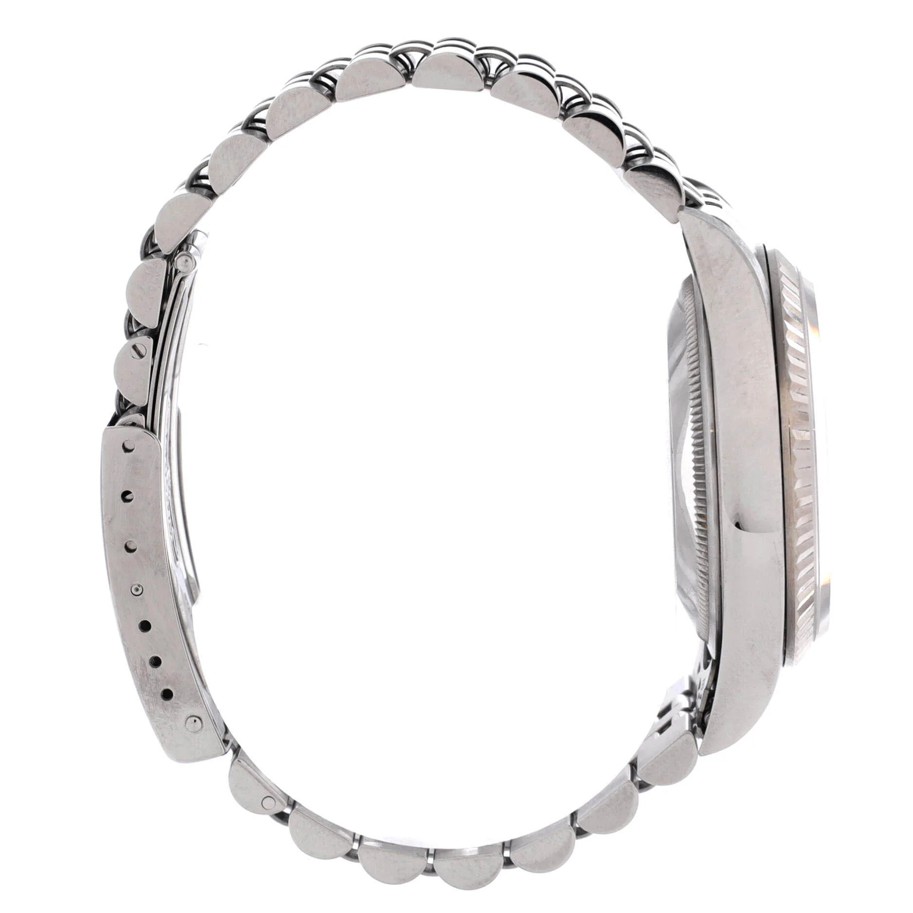 Oyster Perpetual Datejust Automatic Watch Stainless Steel and White Gold with Diamond Markers 36 - Image 4