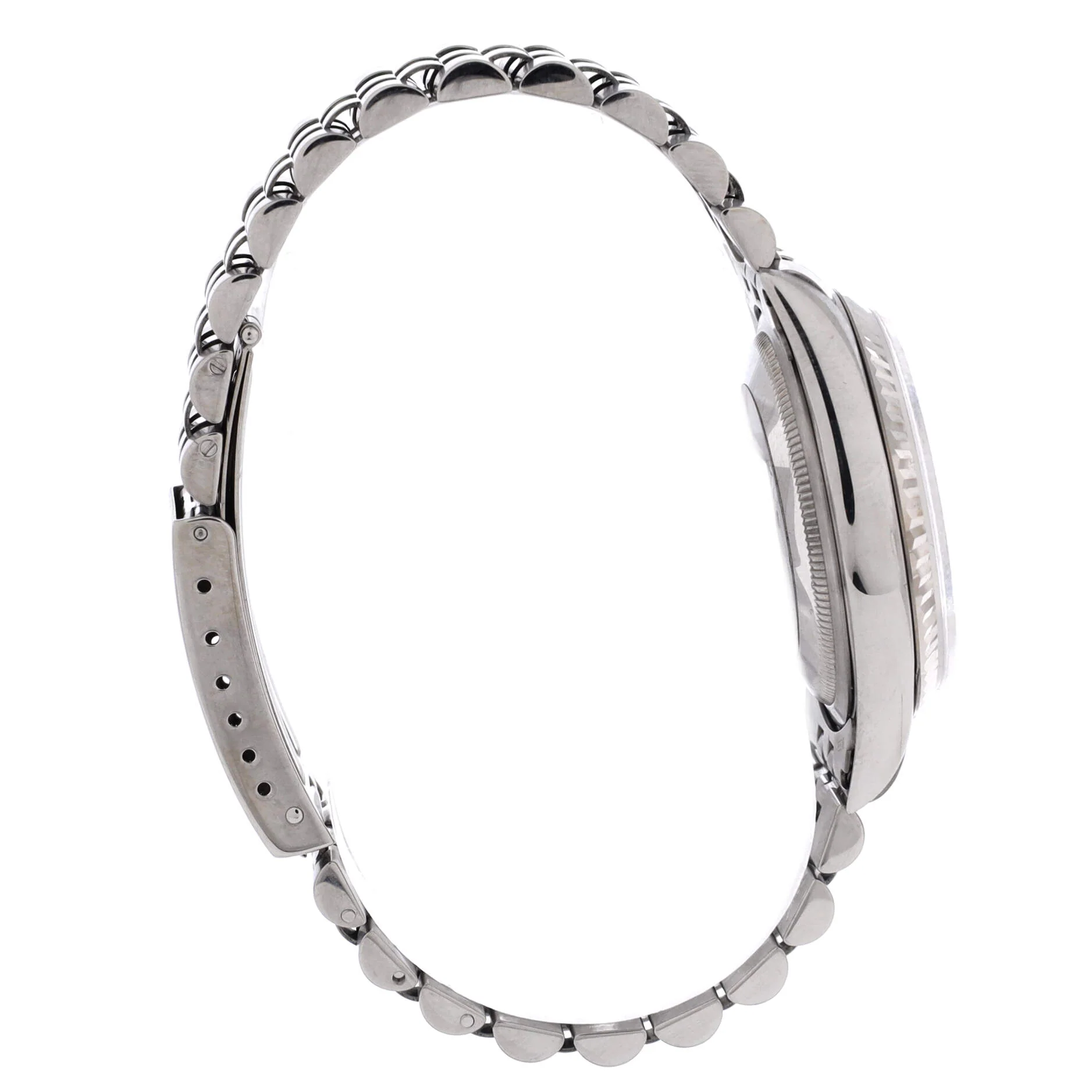 Oyster Perpetual Datejust Automatic Watch Stainless Steel and White Gold with Diamond Markers 36 - Image 3