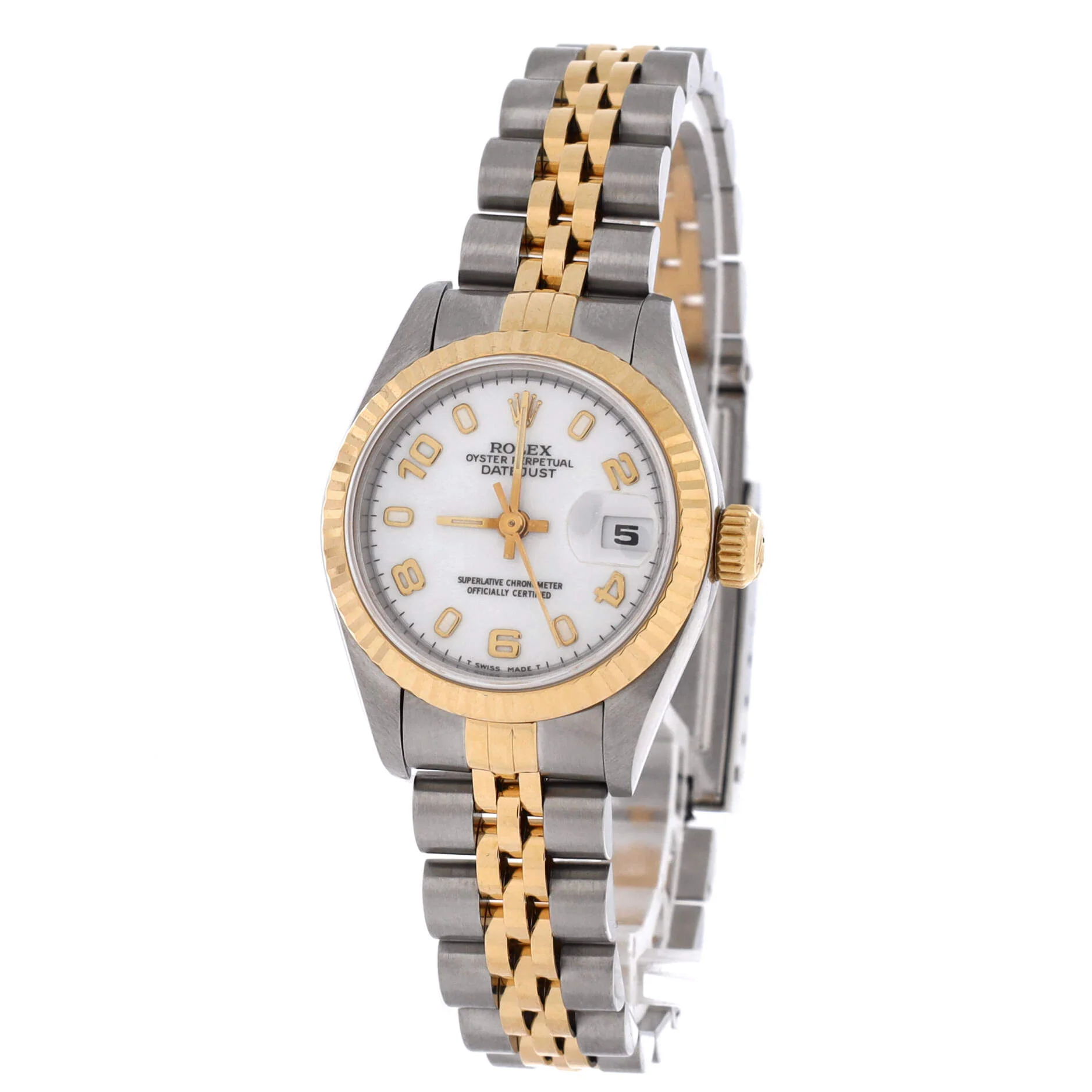 Oyster Perpetual Datejust Automatic Watch Stainless Steel and Yellow Gold 26 - Image 3