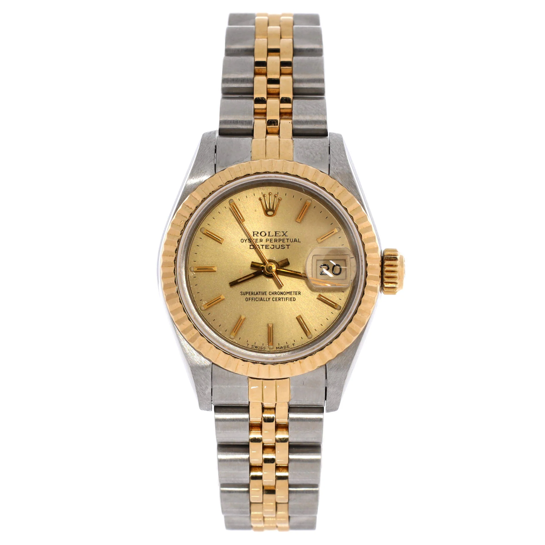 Oyster Perpetual Datejust Automatic Watch Stainless Steel and Yellow Gold 26