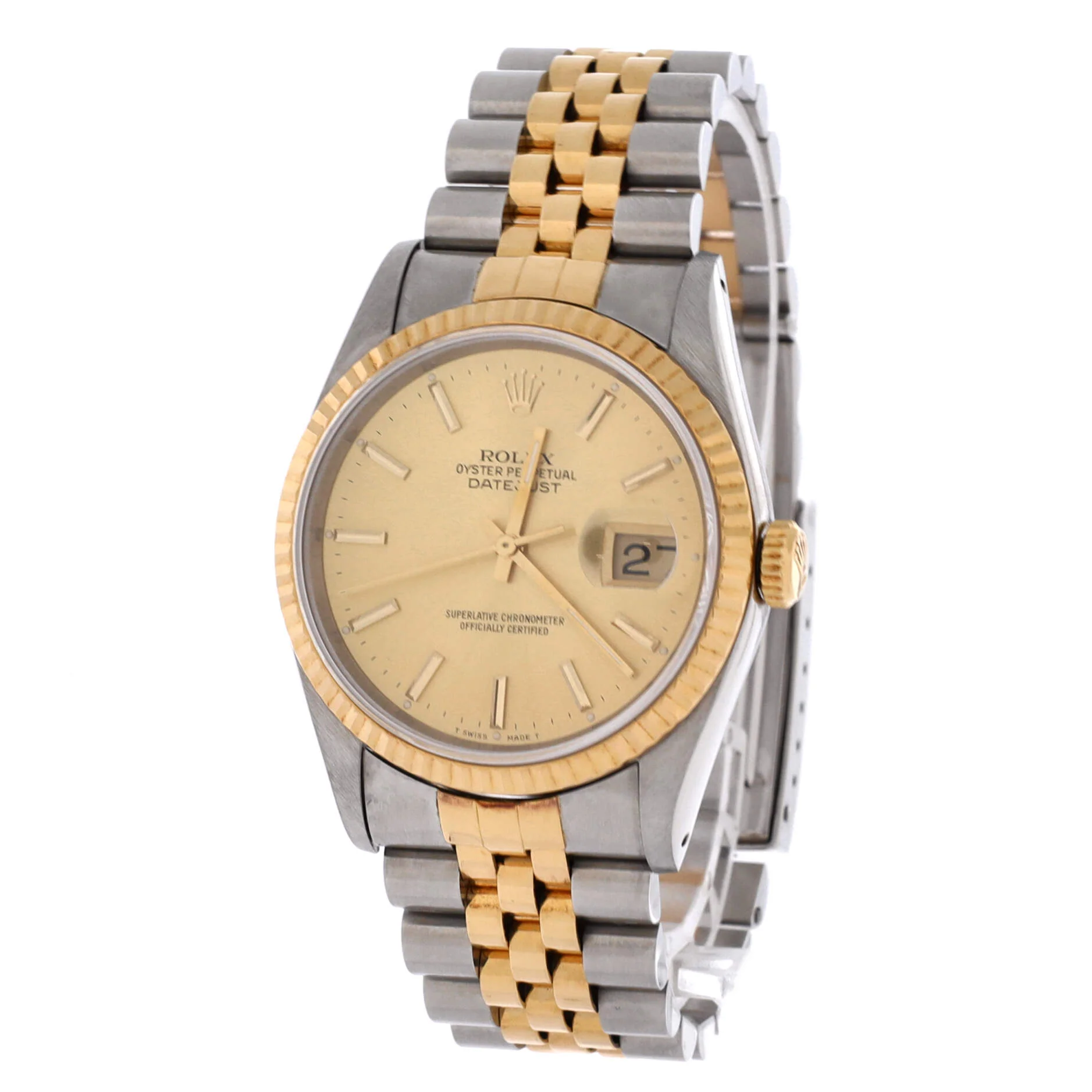 Oyster Perpetual Datejust Automatic Watch Stainless Steel and Yellow Gold 36 - Image 2