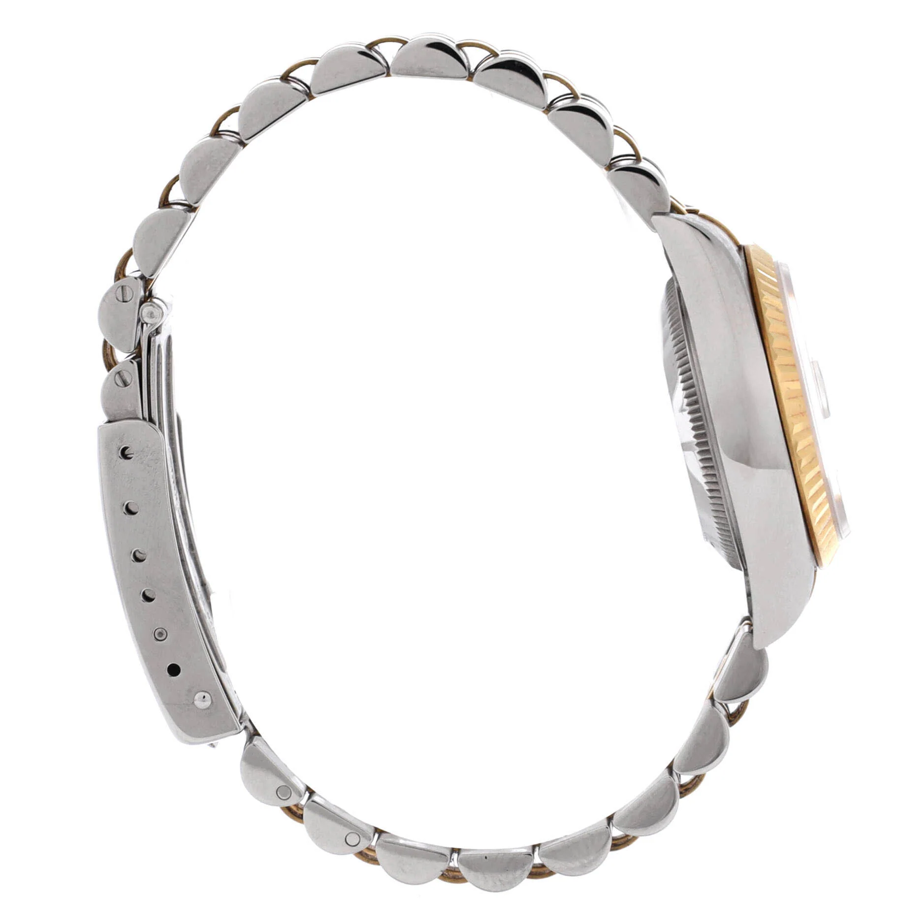 Oyster Perpetual Datejust Automatic Watch Stainless Steel and Yellow Gold with Diamond Markers 26 - Image 3