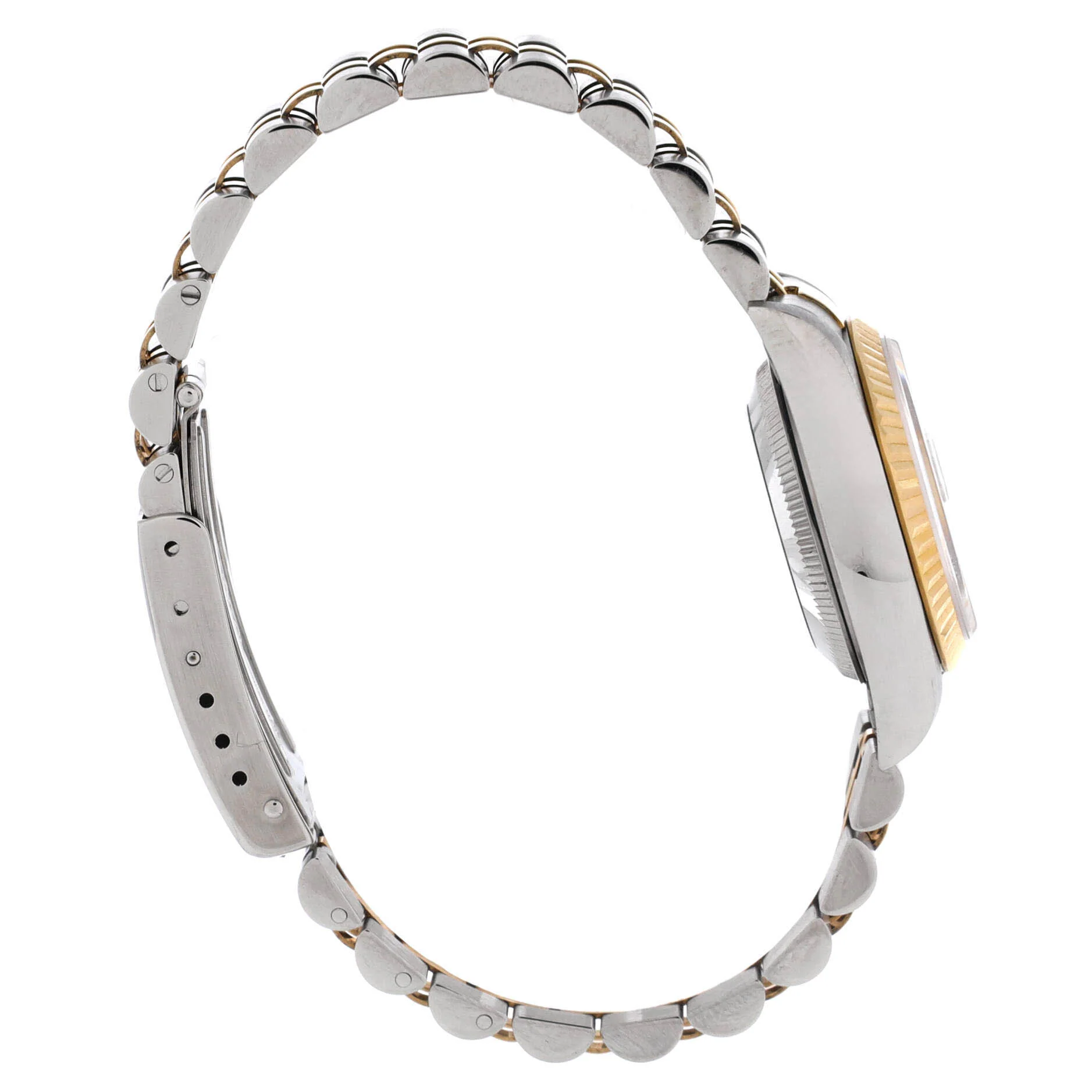 Oyster Perpetual Datejust Automatic Watch Stainless Steel and Yellow Gold with Diamond Markers 26 - Image 3
