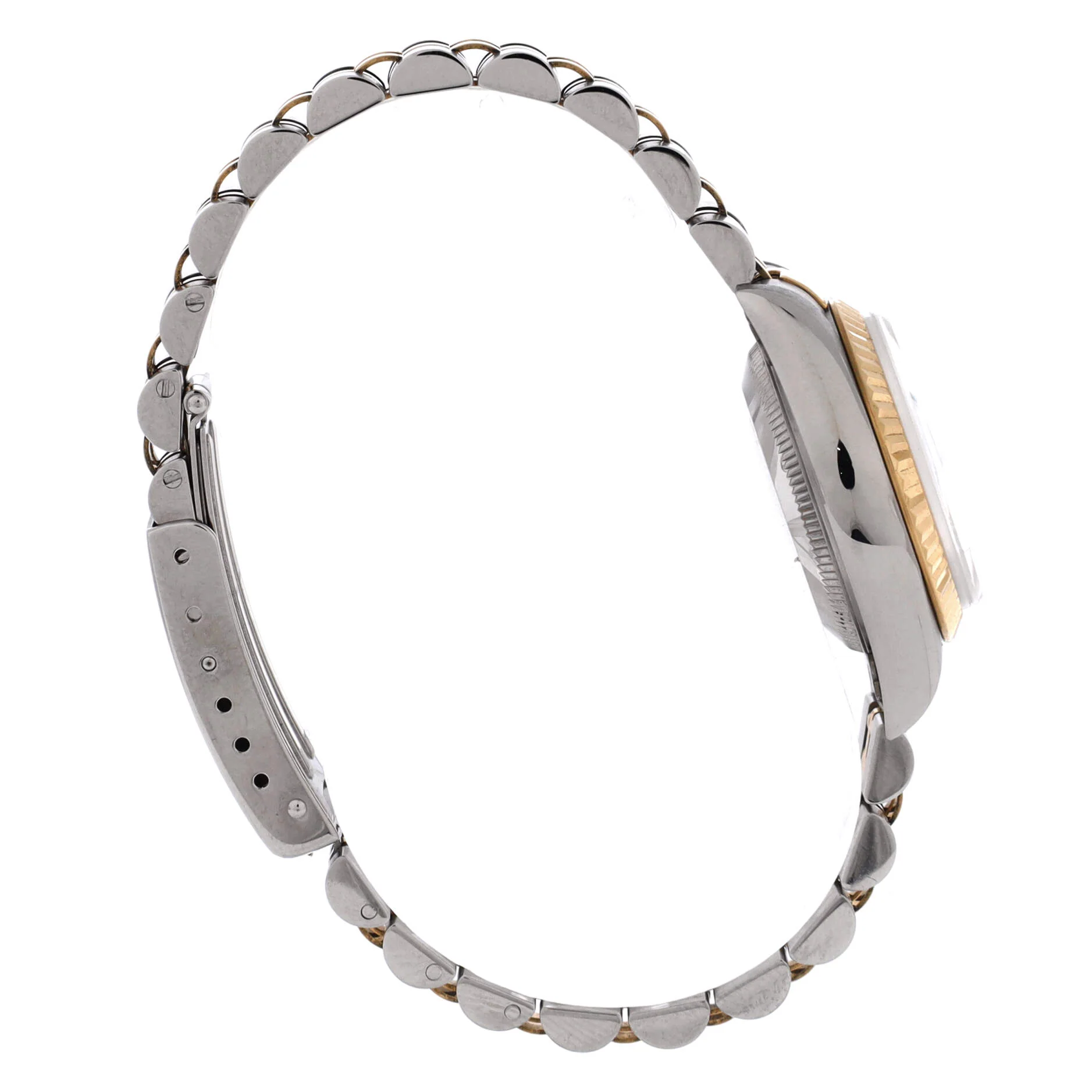 Oyster Perpetual Datejust Automatic Watch Stainless Steel and Yellow Gold with Diamond Markers 26 - Image 3