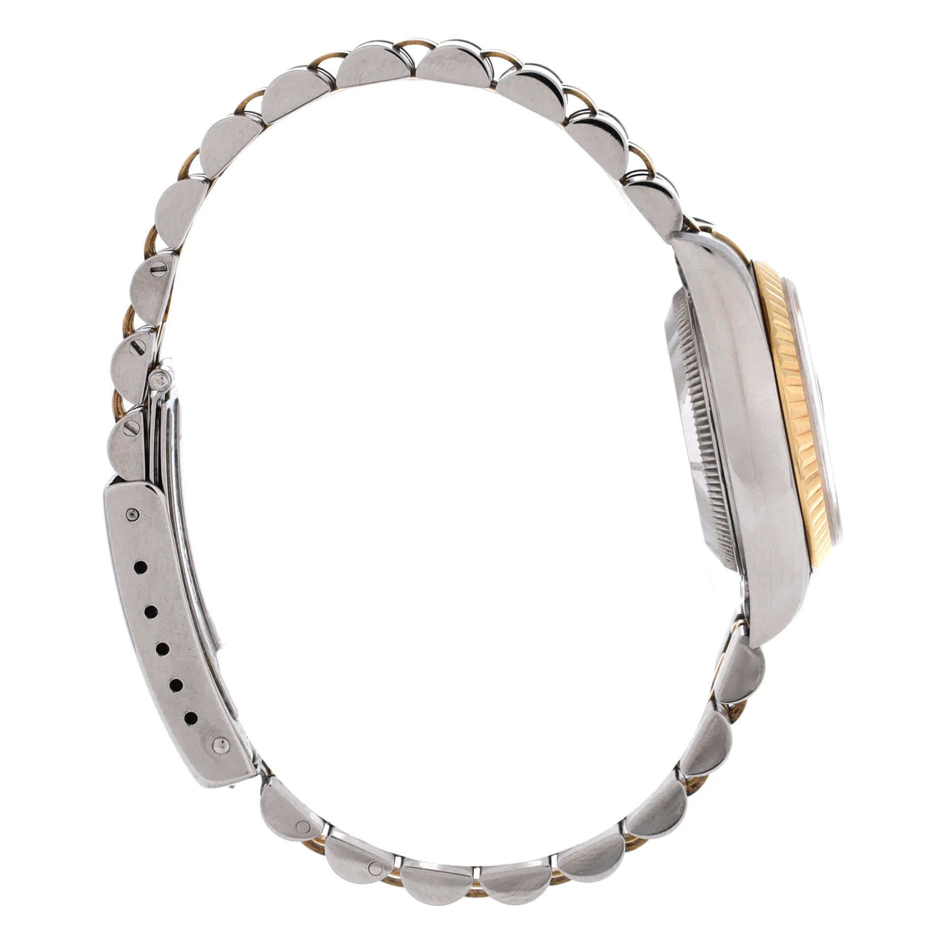 Oyster Perpetual Datejust Automatic Watch Stainless Steel and Yellow Gold with Diamond Markers 26 - Image 3